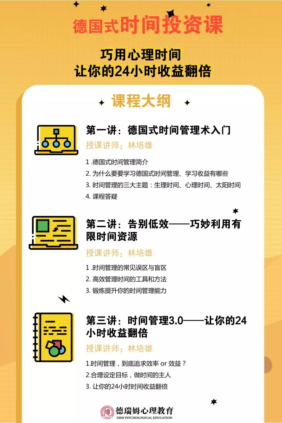时间投资课,时间管理,心理课堂,林培雄